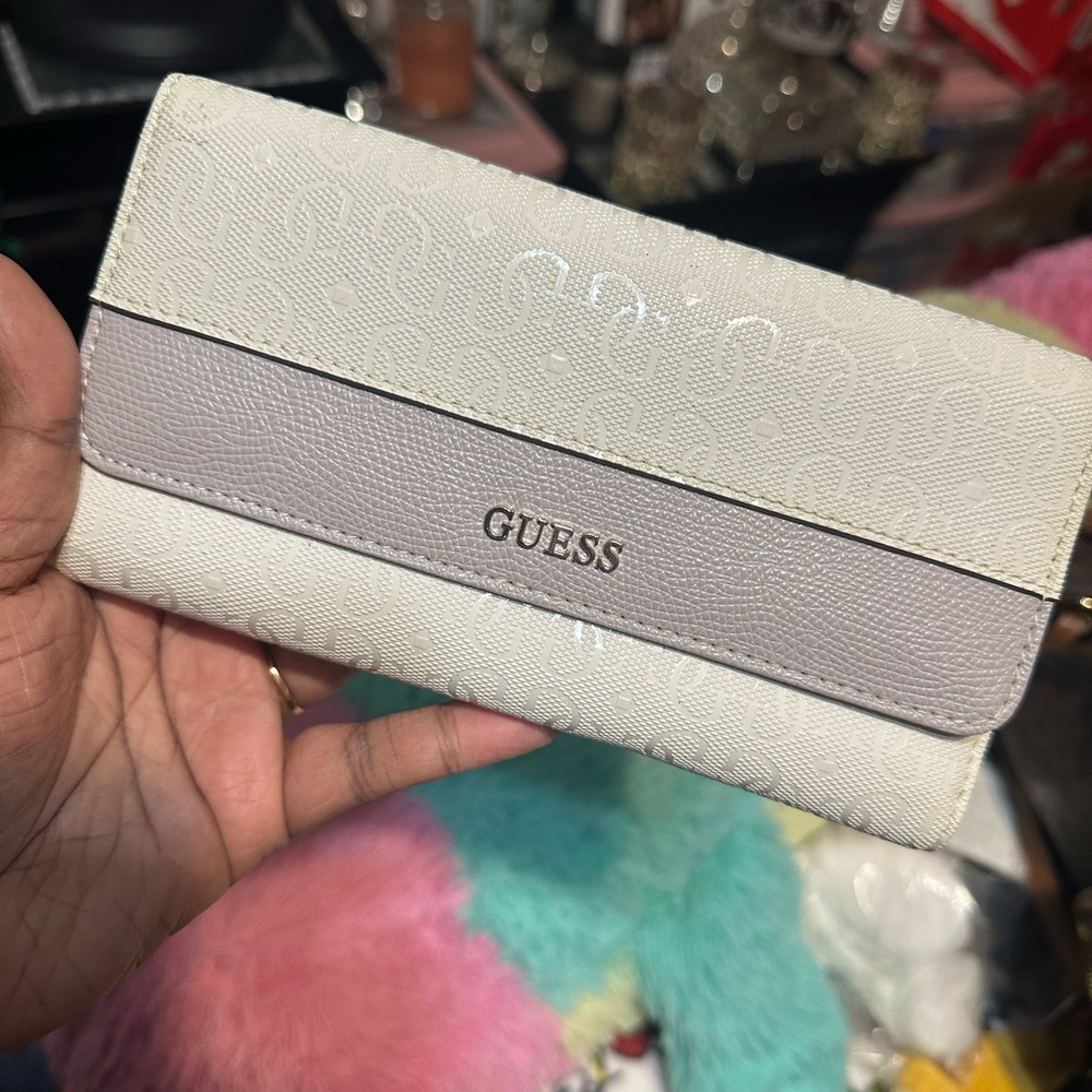 GUESS White/Purple/Tan Women's Wallet